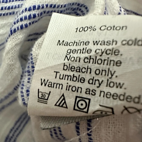 J Crew Embroidered Striped Tunic Cover Up Size Small Beachy Boho Cotton - Picture 5 of 5